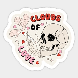 Clouds of Love Skeleton Sticker